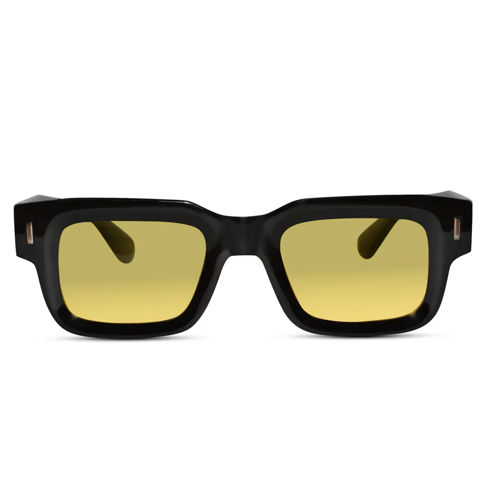 Bold Brown Rectangular Sunglasses For Men & Women - Image 9