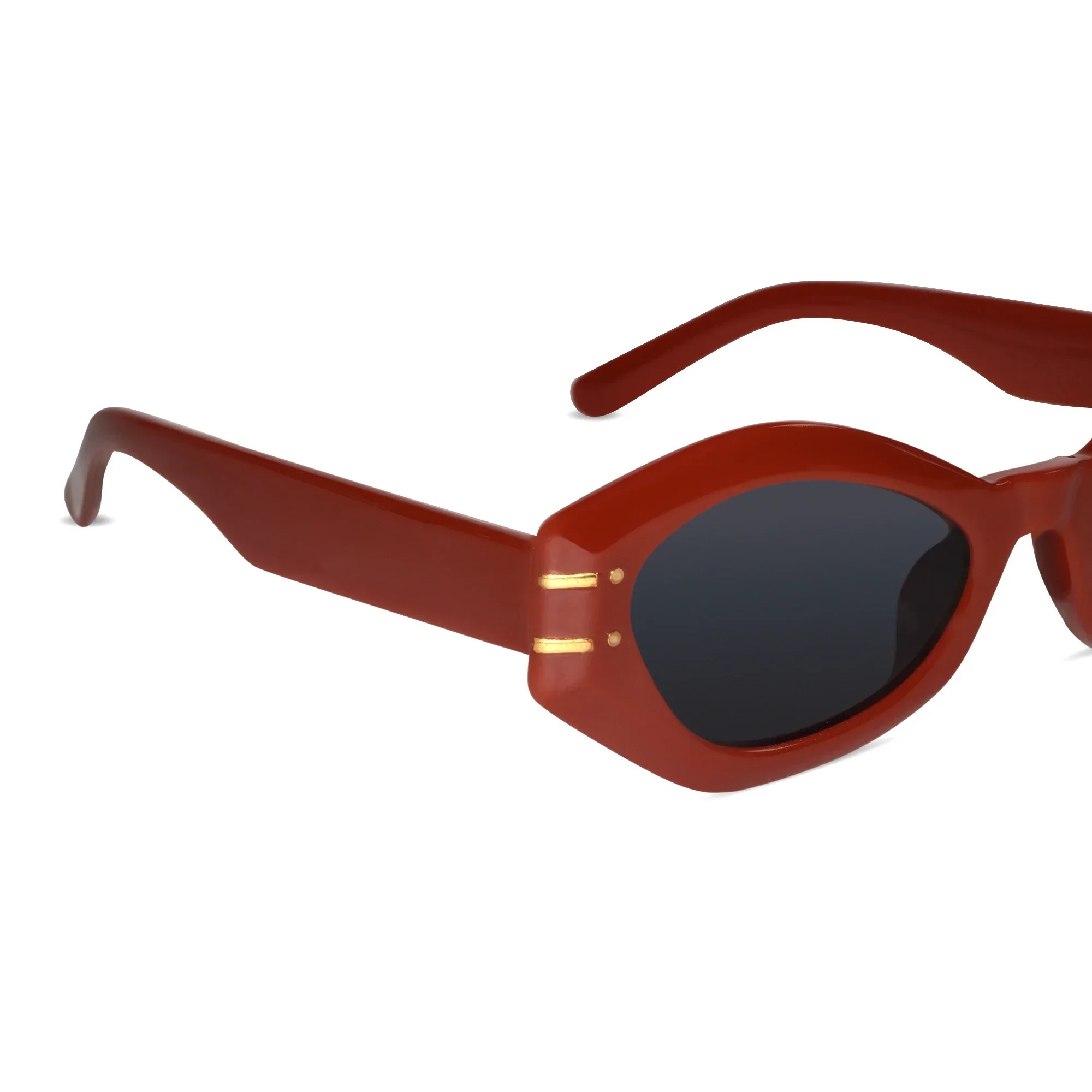 Bold Cat eye Red Sunglasses For Women - Image 2