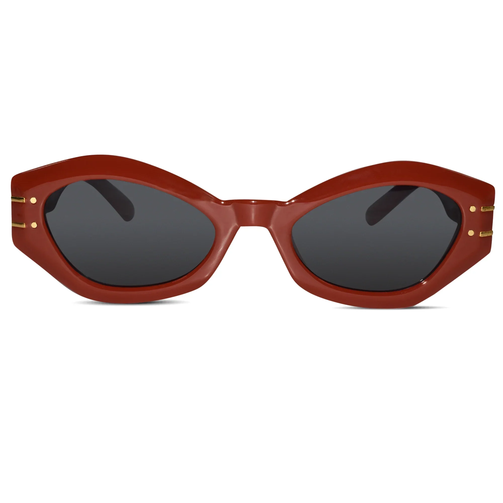 Bold Cat eye Red Sunglasses For Women - Image 3