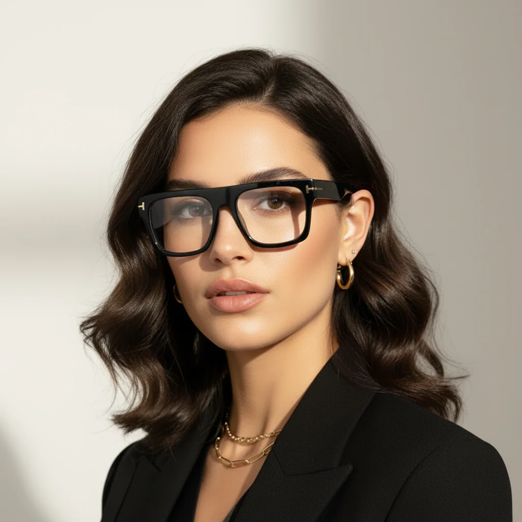 Bold Designer Wayfarer Black Full Rim Eyeglasses
