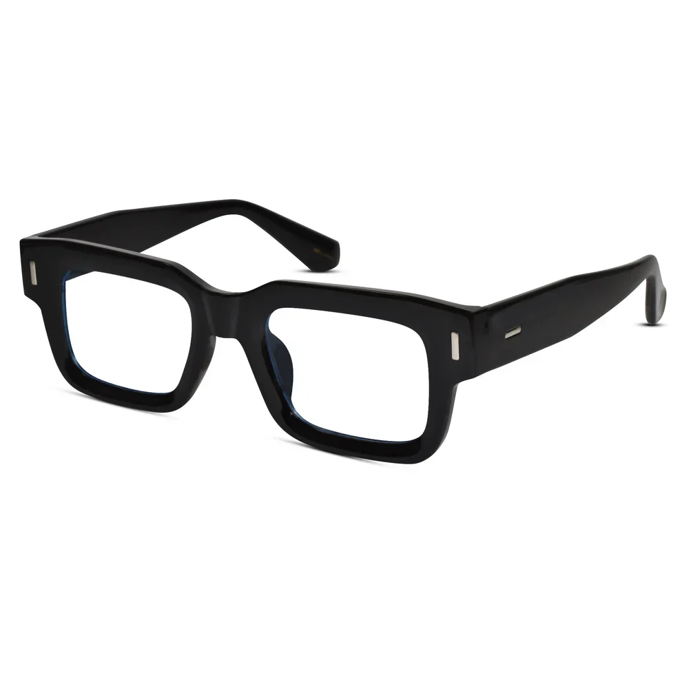 Bold Grey Wayfarer Eyeglasses For Men & Women - Image 7