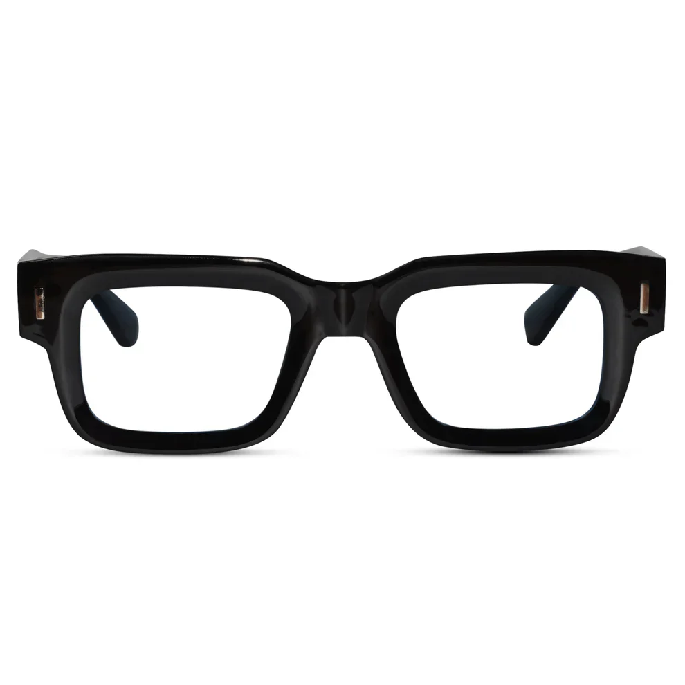 Bold Grey Wayfarer Eyeglasses For Men & Women - Image 8