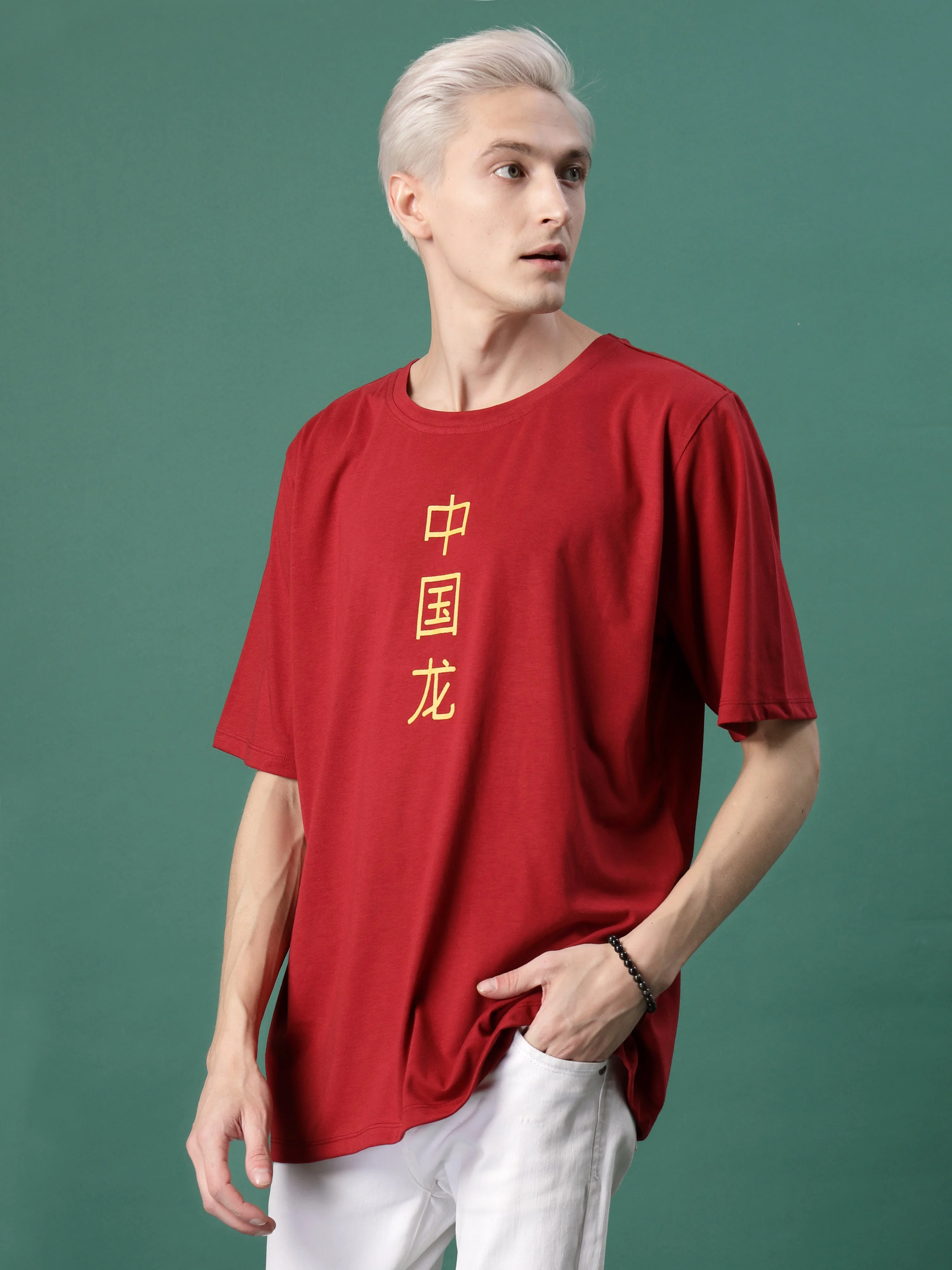 Bold Print Cotton Jersey Oversized T-shirt - Image 5