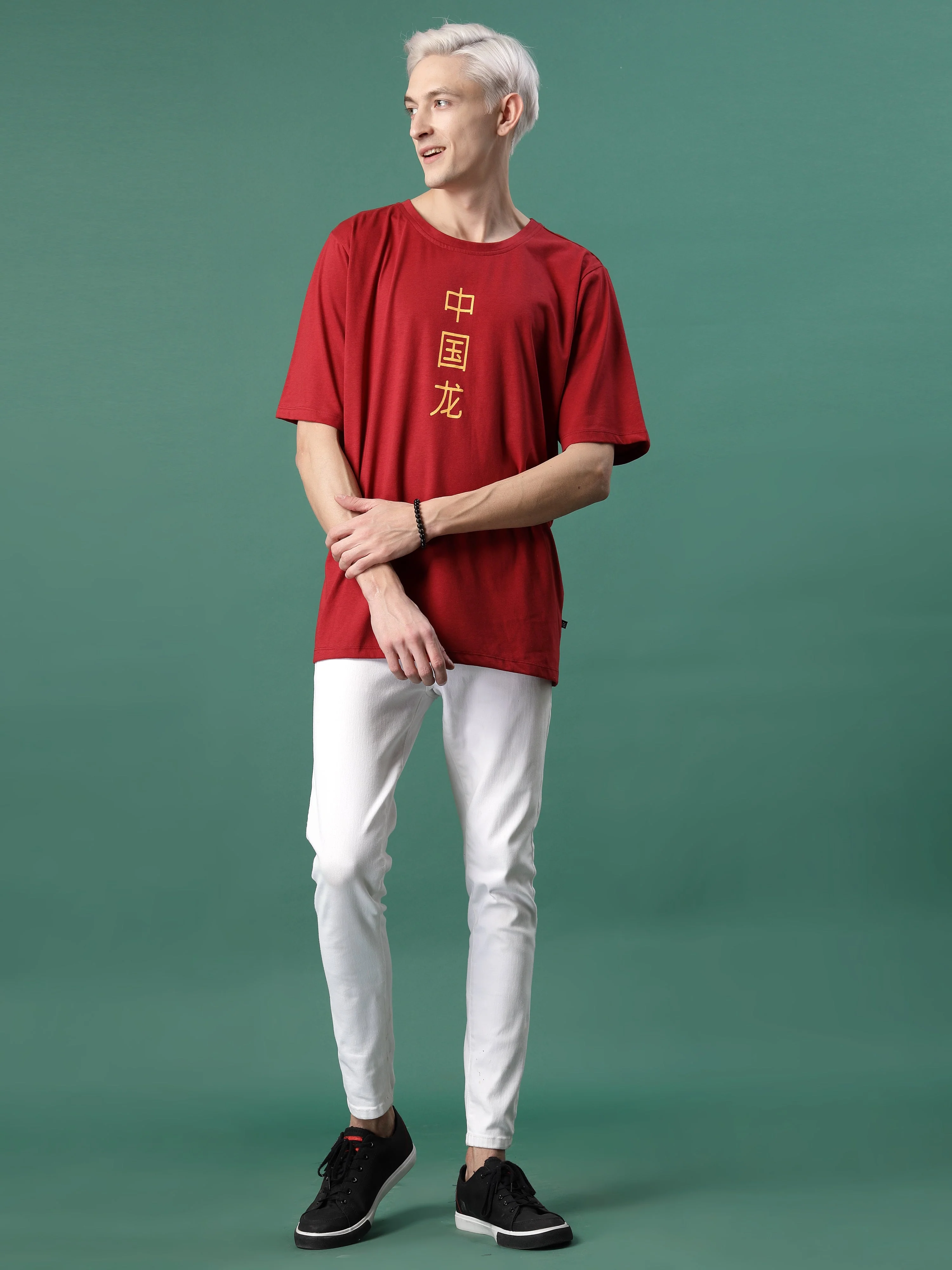 Bold Print Cotton Jersey Oversized T-shirt - Image 8