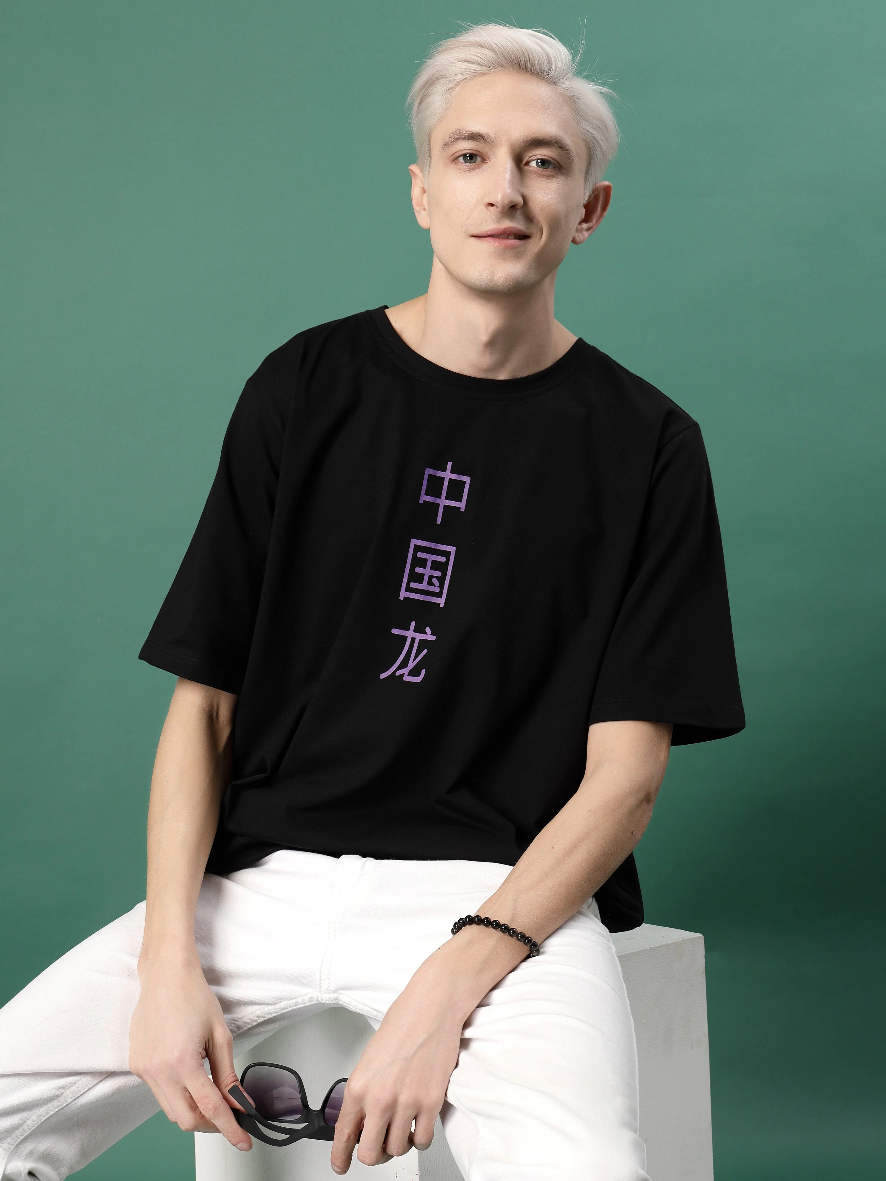 Bold Print Cotton Jersey Oversized T-shirt - Image 2