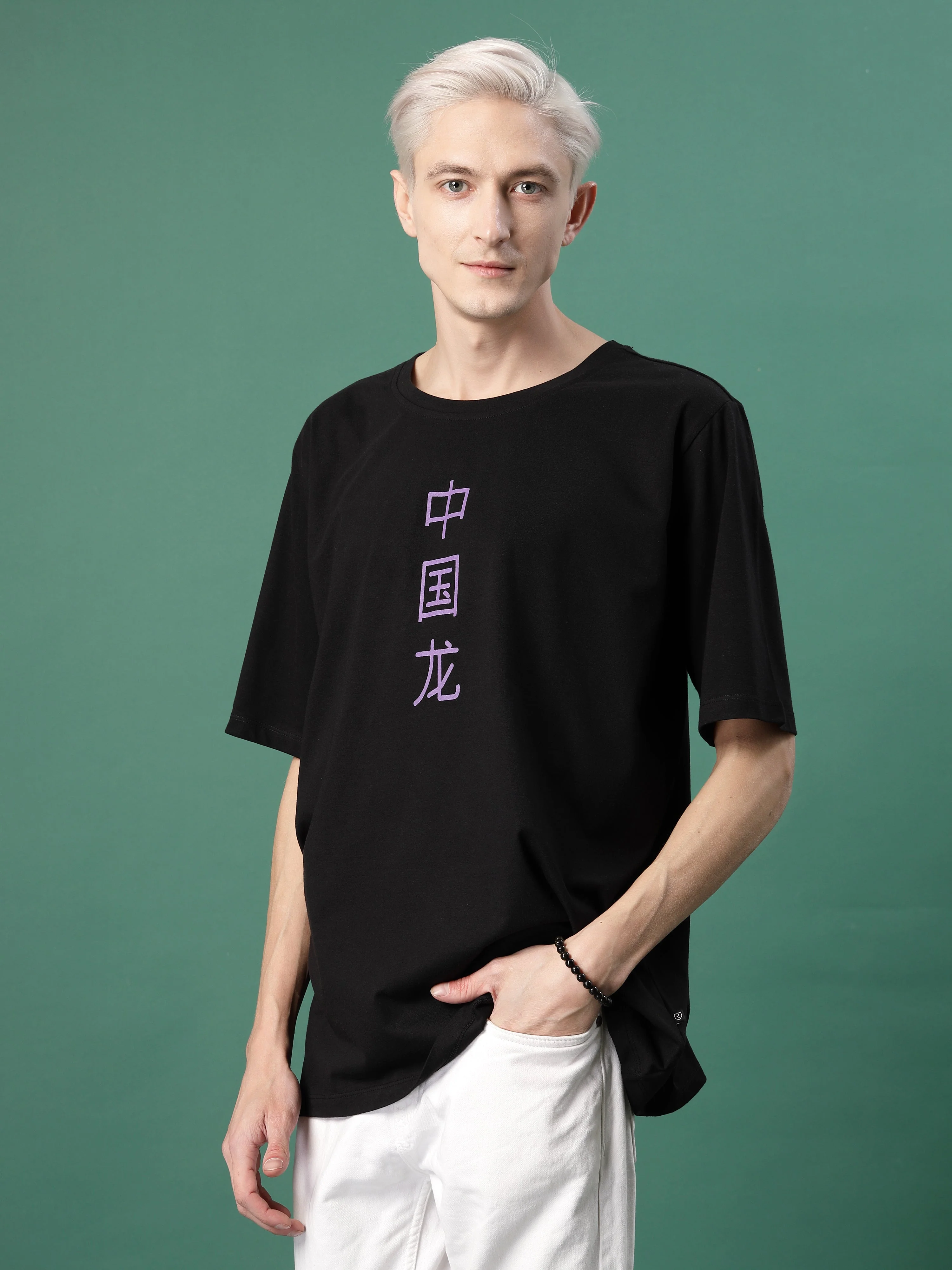 Bold Print Cotton Jersey Oversized T-shirt - Image 5