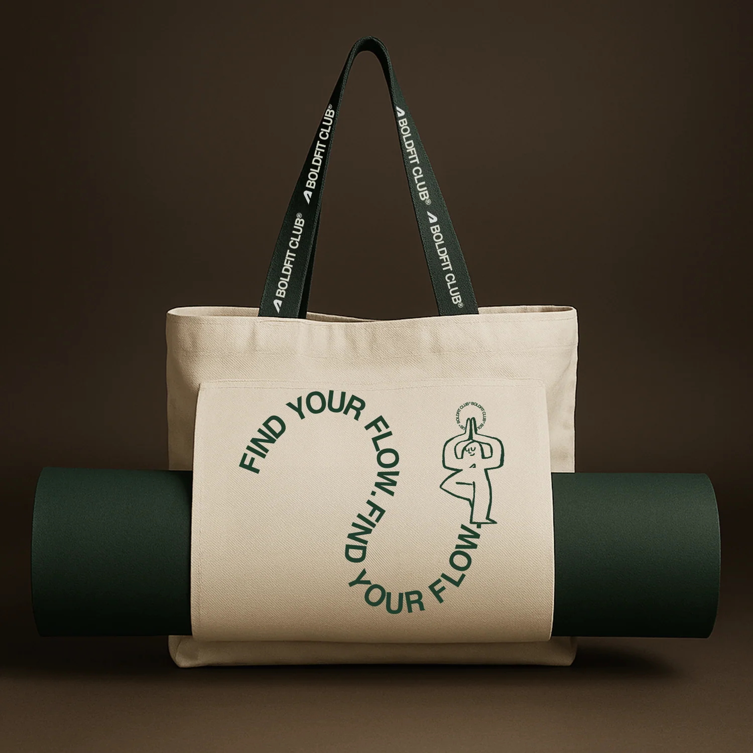 Boldfit Yoga Tote Bags - OffWhite Find your Flow - Image 13