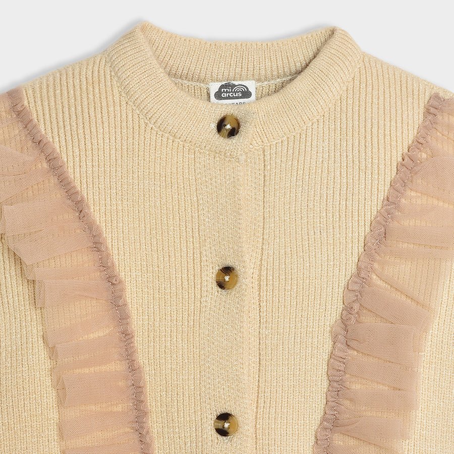 Bonjour Ivory Knitted Cardigan - Image 4