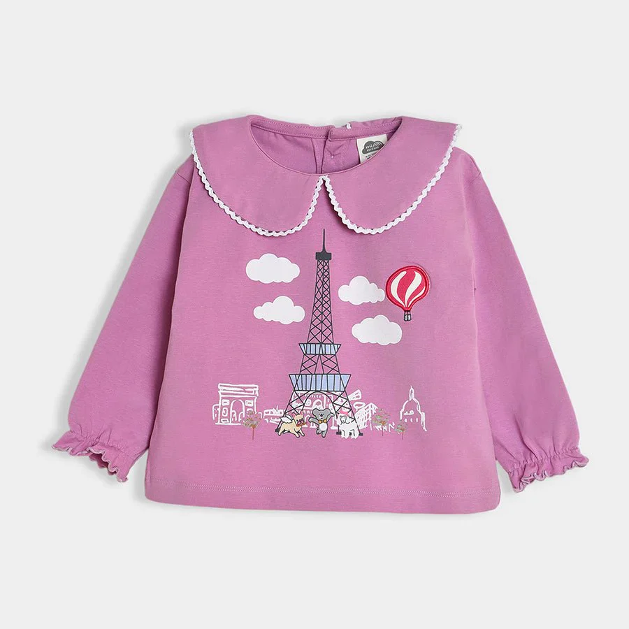 Bonjour Mauve Printed Top - Image 3