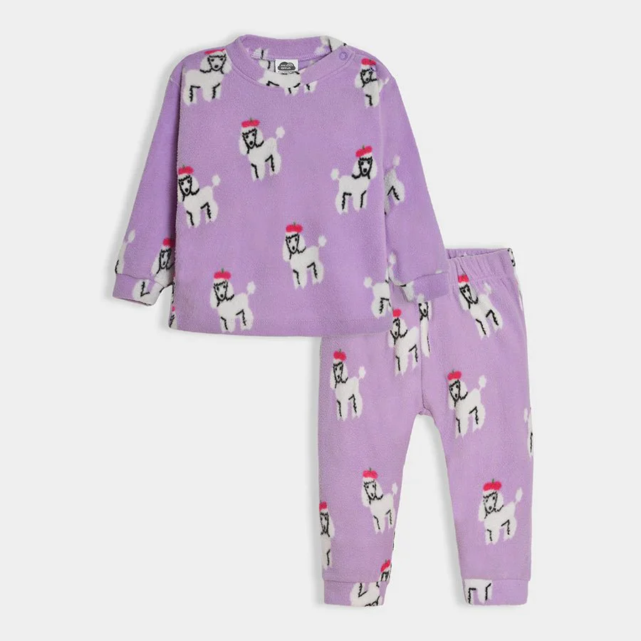 Bonjour Poodle Printed Slumber Set - Image 3