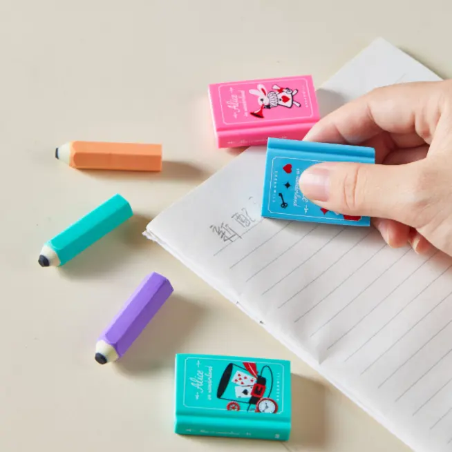 Book and Pen Shape Eraser for Kids - Image 2