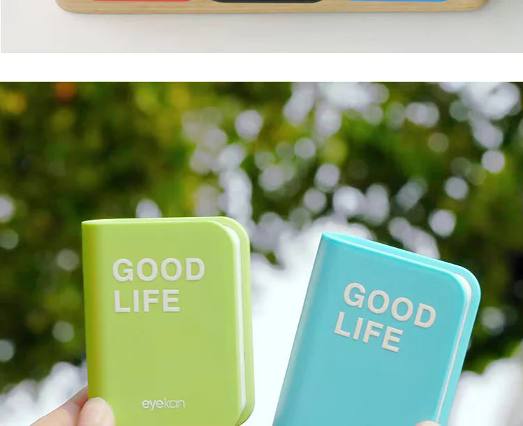 Book Shape Contact Lens Case Contact Eyes Lens Case With Mirror For Travel Case 1pc - Image 2