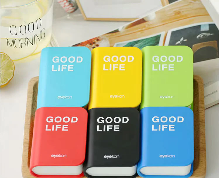 Book Shape Contact Lens Case Contact Eyes Lens Case With Mirror For Travel Case 1pc - Image 3