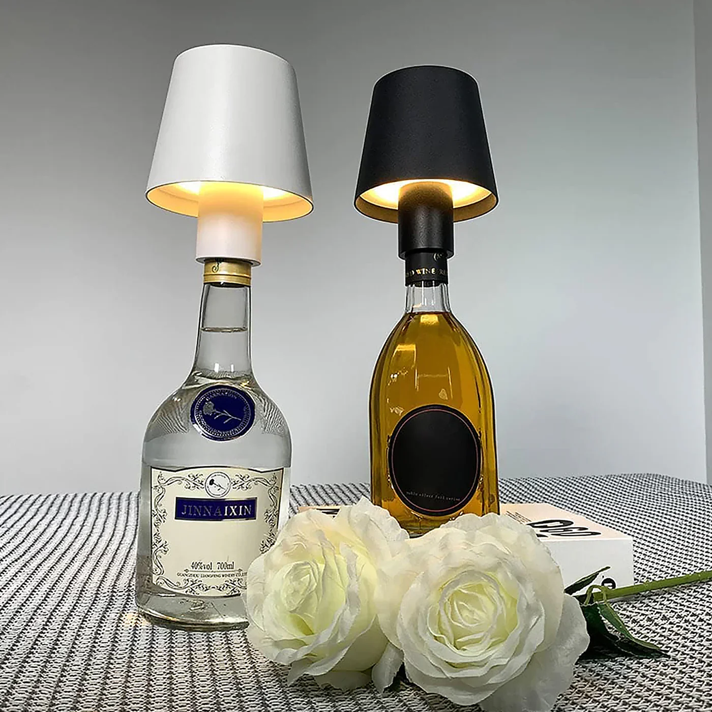 Boozify: Wine Bottle Topper LED Lamp USB-C Rechargeable with 3 Colour Adjustable Brightness & Touch Control - Image 3