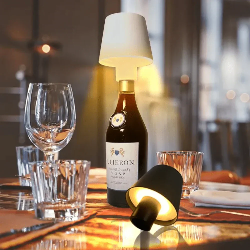 Boozify: Wine Bottle Topper LED Lamp USB-C Rechargeable with 3 Colour Adjustable Brightness & Touch Control - Image 6
