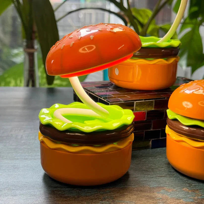 Borgir: Quirky Decor Burger Shaped Folding LED Table Lamp USB-C Rechargeable Cute Design Night Light - Image 3