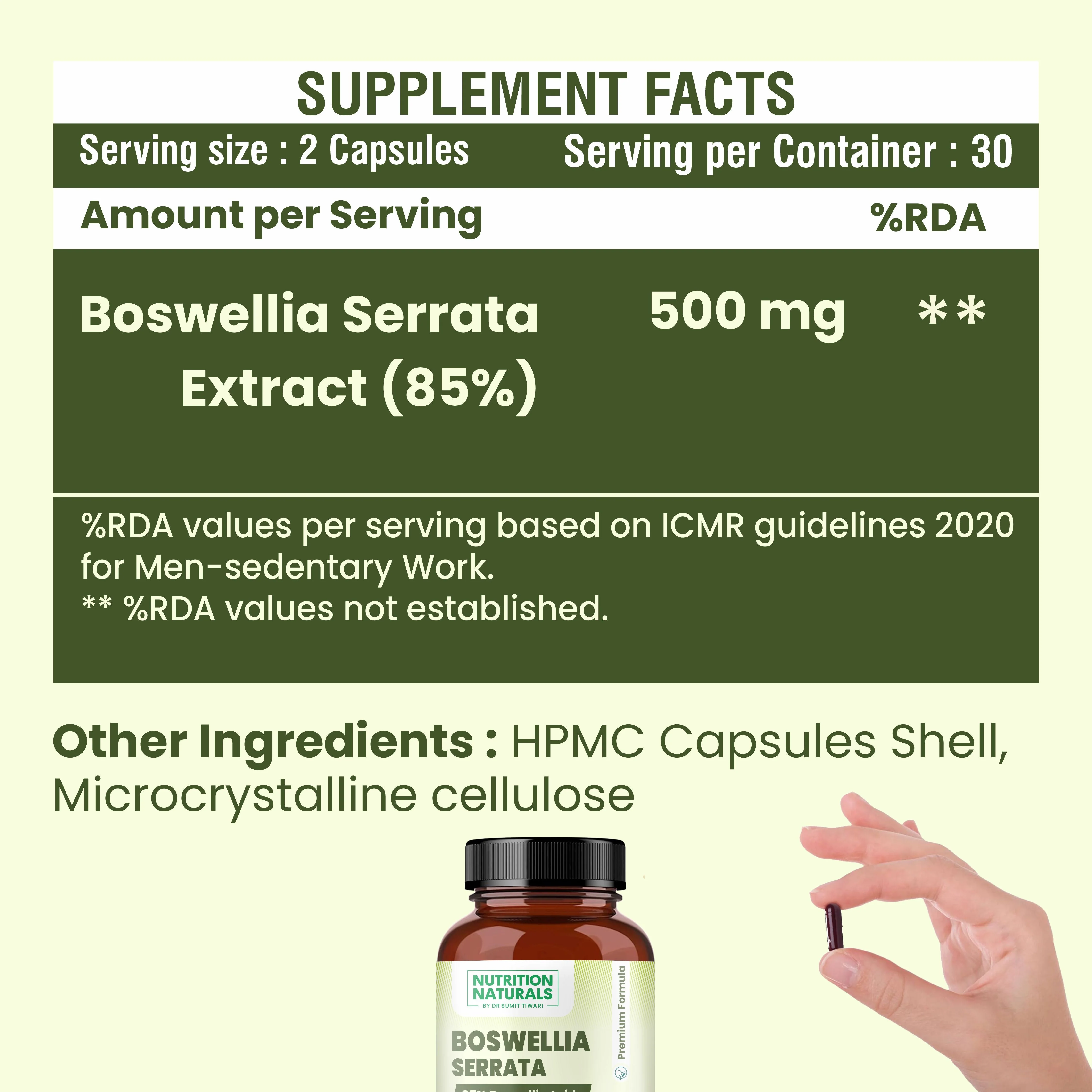 Boswellia Serrata 500 mg (60 capsules) - Image 5