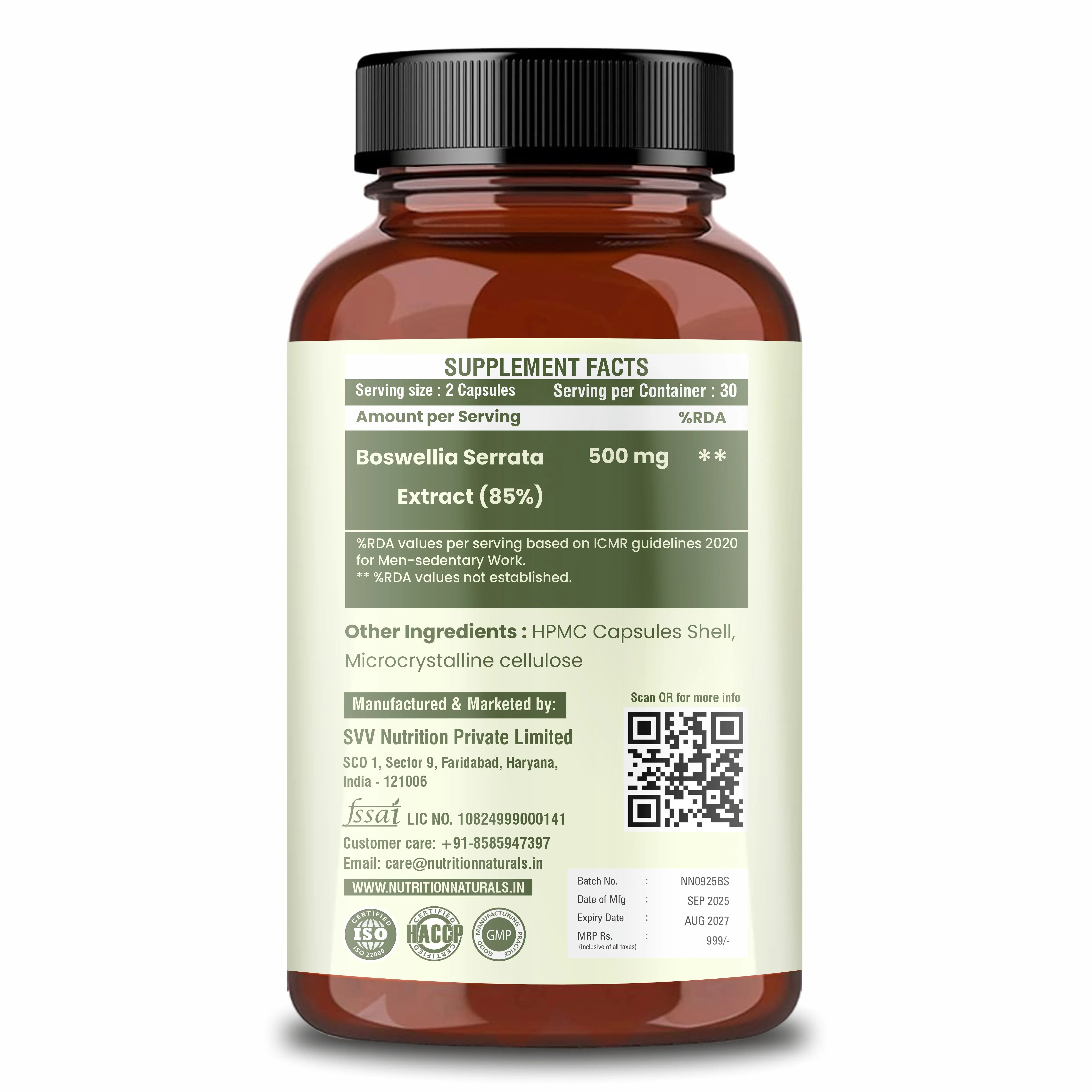 Boswellia Serrata 500 mg (60 capsules) - Image 9