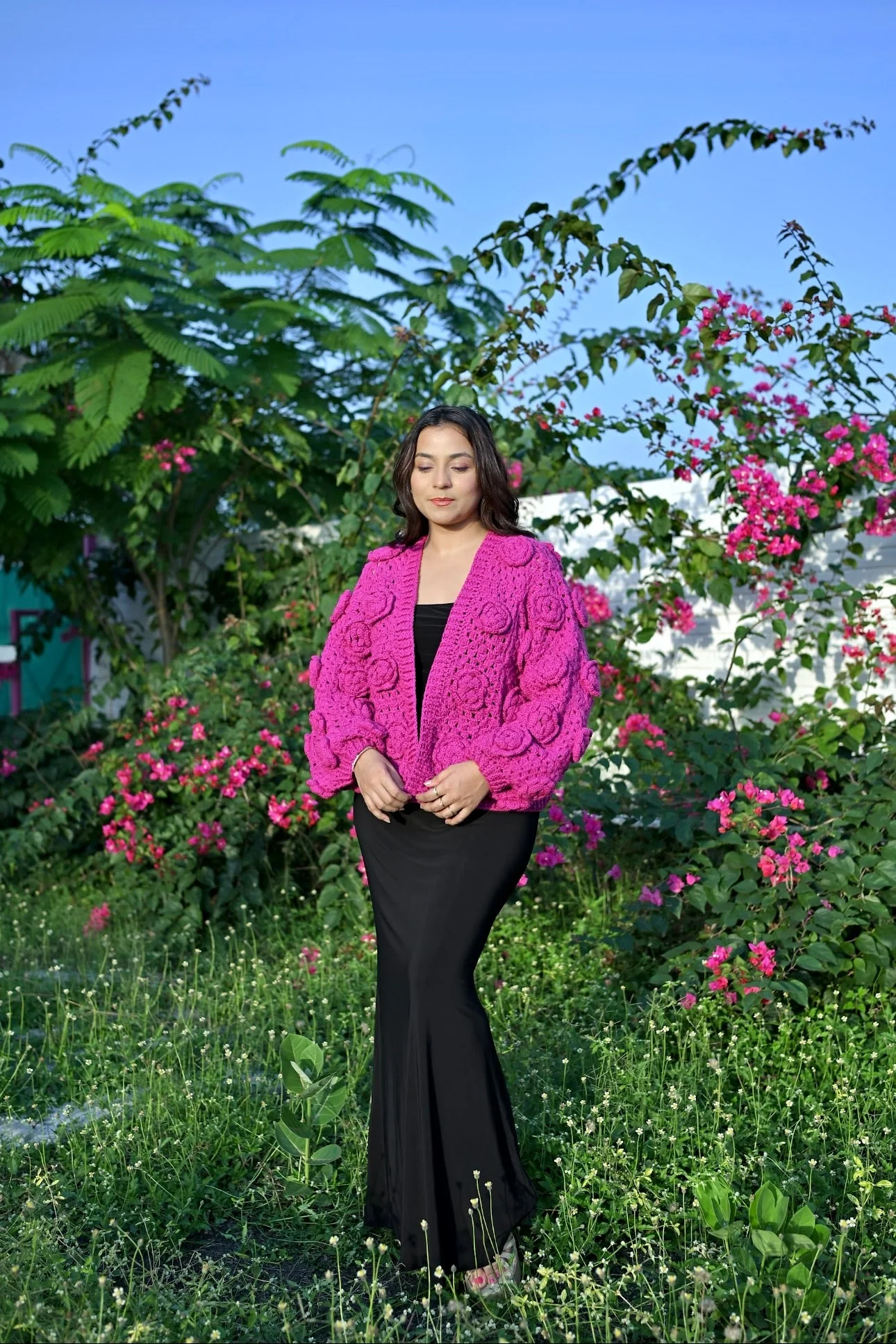 Bougainvillea Rose Cardigan - Image 2