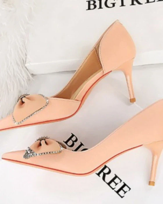 Bowknot Mid-high Heel