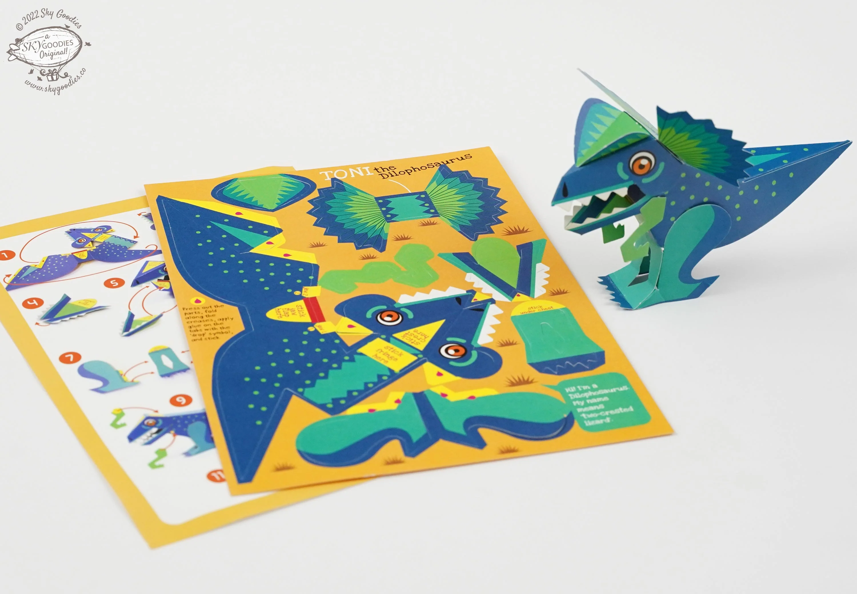 BOX SET of 6 DIY Mini Prehistoric Dinosaurs Paper Craft Kits - Image 15