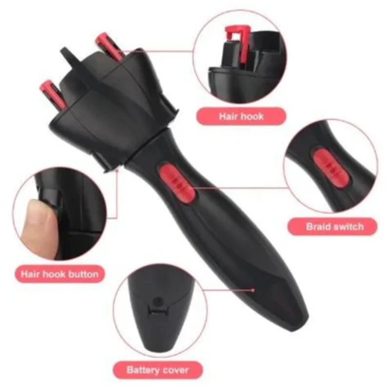 BraidEase: Electric Automatic Hair Braider with One-Button Operation, Portable Design & Tangle-Free Result - Image 4