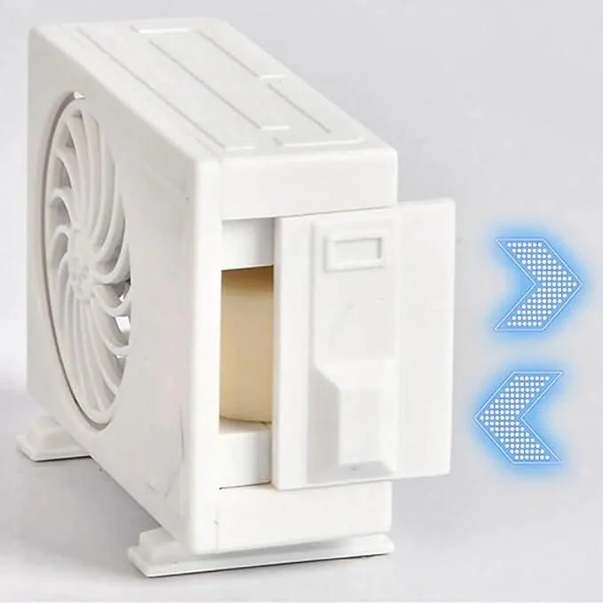 BreezeMini: Quirky Car Air Freshener 2-Unit Air Conditioner Design with Refillable Fragrance, Solar Power & Rotating Fan Car Decor - Image 5