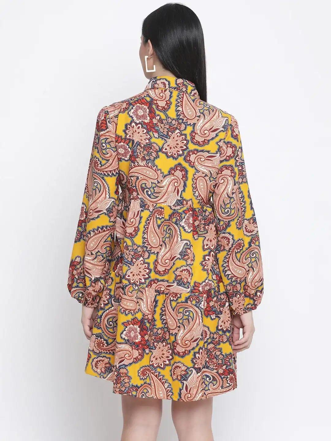 Breezy Sunshine Abstract Print Maternity Dress - Image 5