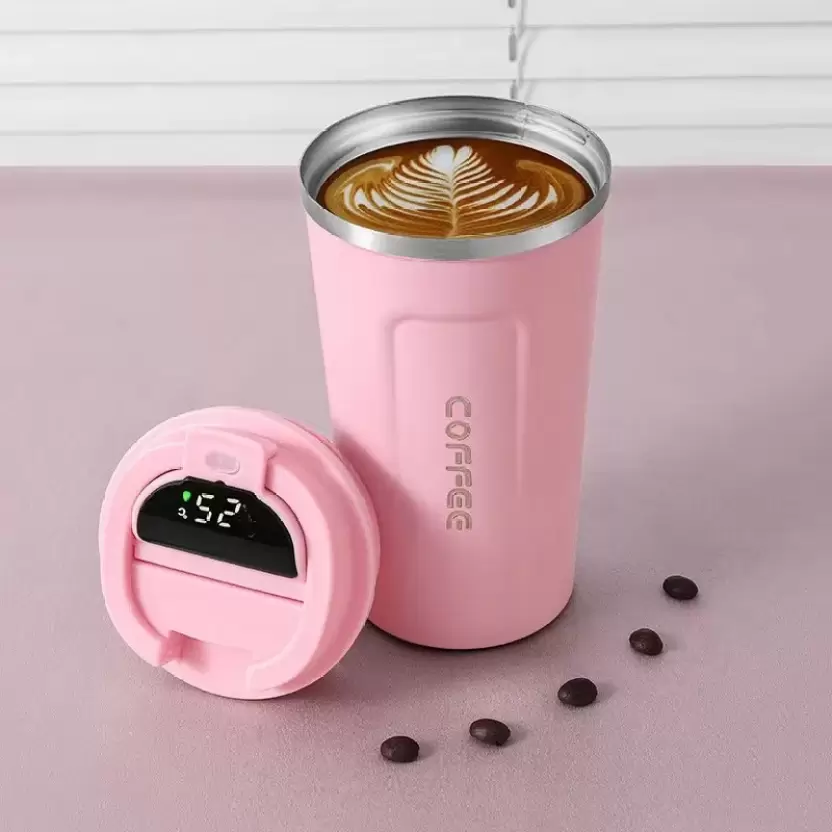 BrewBee: Smart LED Temperature Tumbler, 500ml Stainless Steel Travel Mug with Leak-Proof Lid, Touch Screen & Thermal Design for Hot & Cold Drinks - Image 2