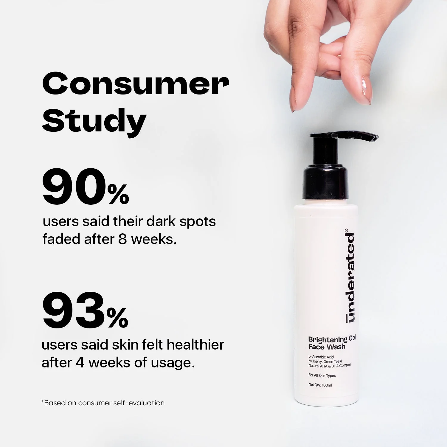 Brightening Gel Face Wash - 100g | For Balanced Skin pH and Glowing look - Image 2