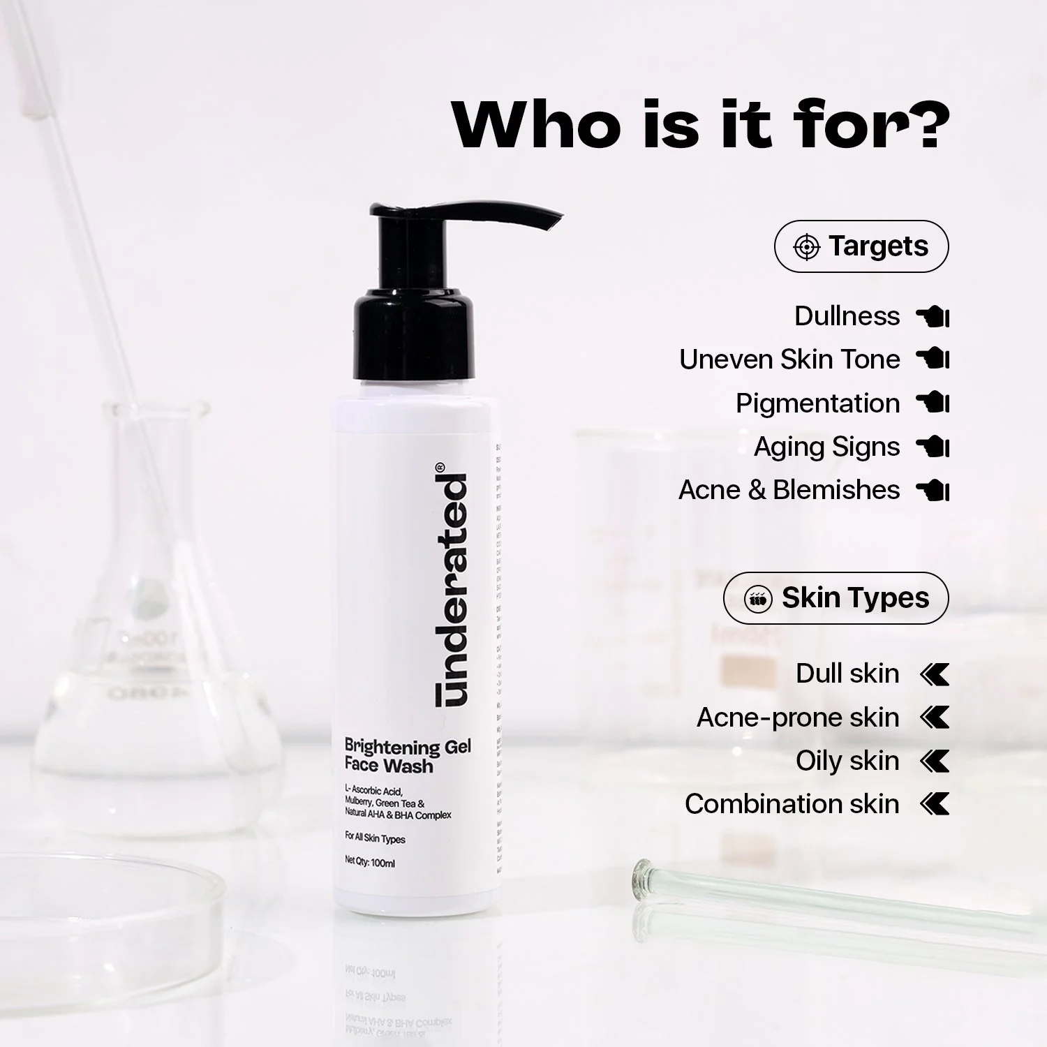 Brightening Gel Face Wash - 100g | For Balanced Skin pH and Glowing look - Image 4