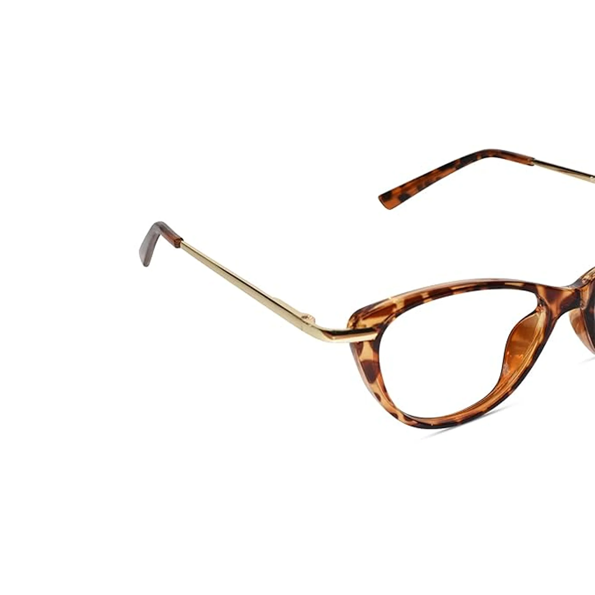 Brown Animal Print With Golden Cat eye Eyeglasses - Image 3