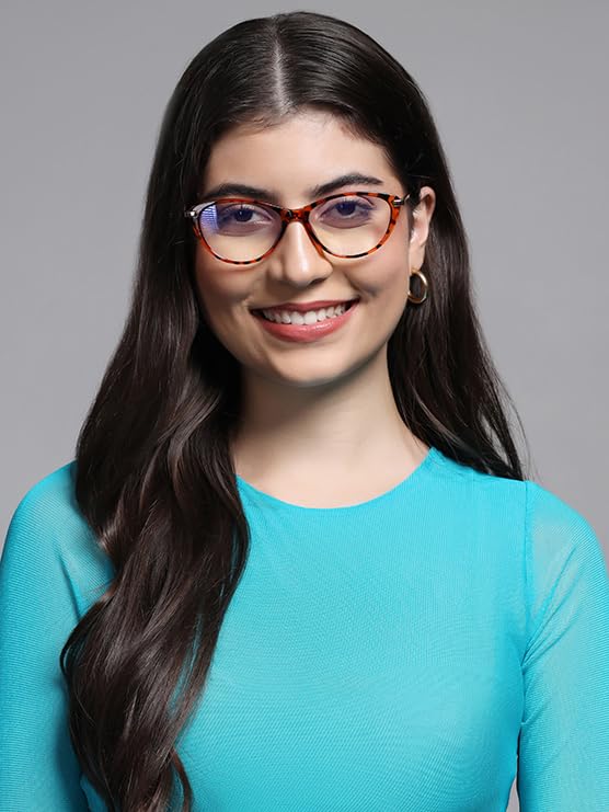 Brown Animal Print With Golden Cat eye Eyeglasses - Image 4