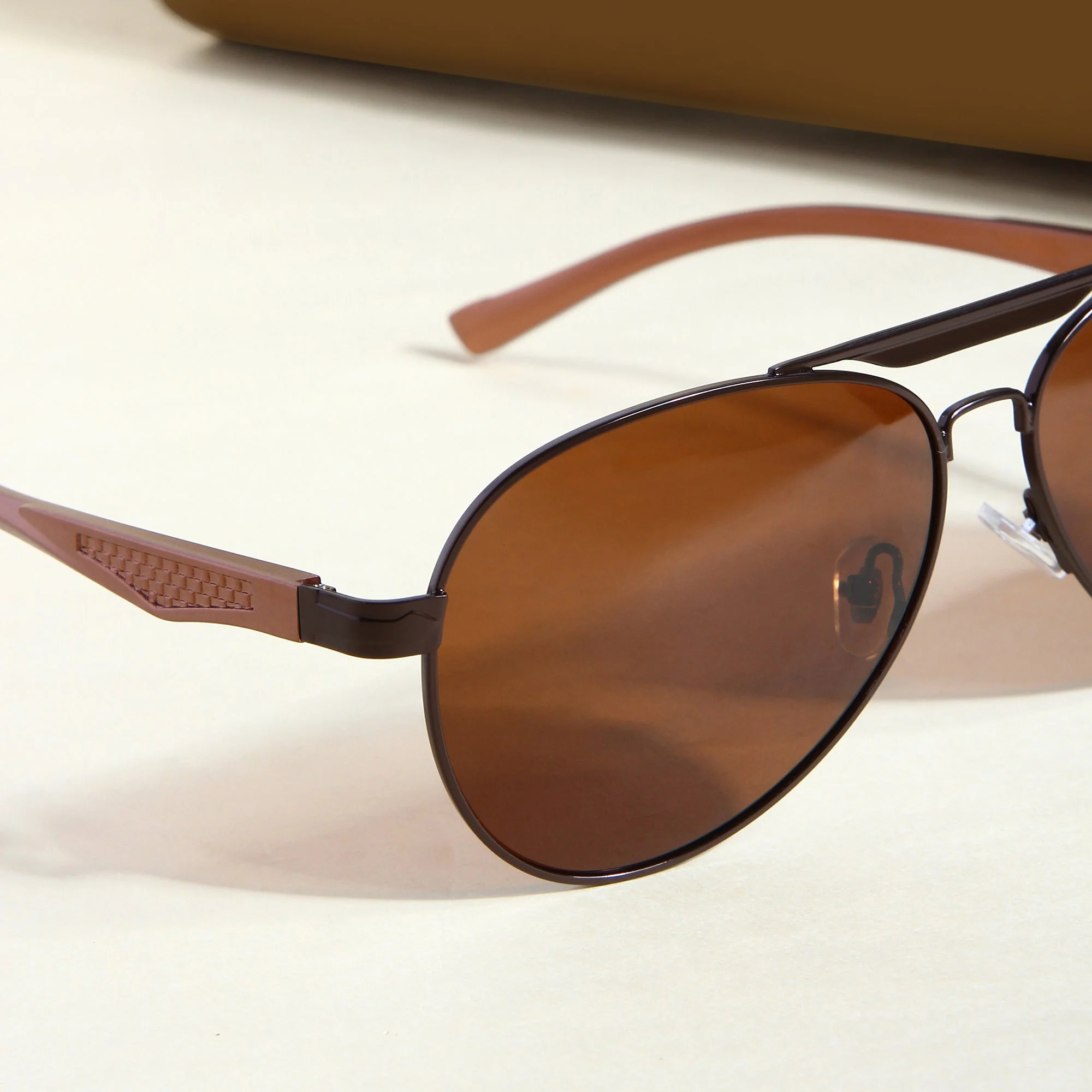 Brown BS80508 Aviator Sunglasses - Image 2