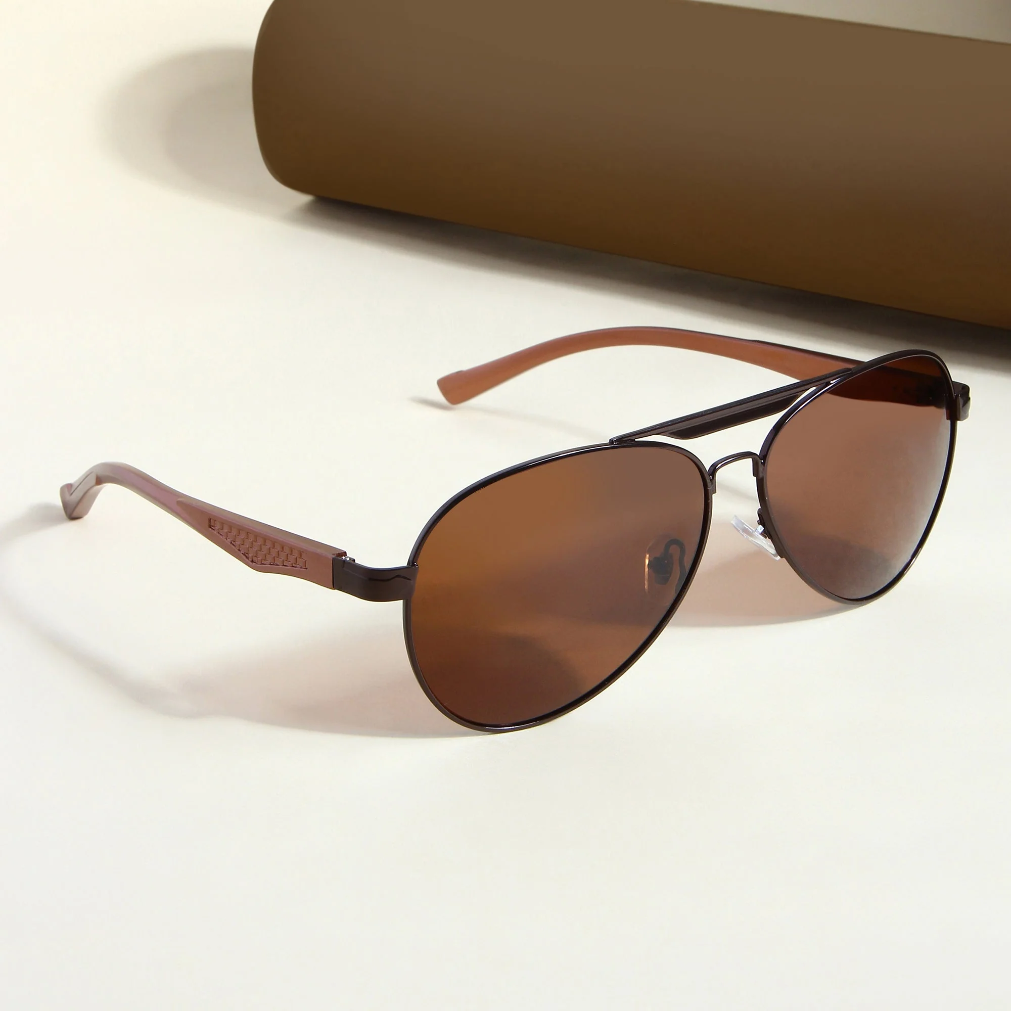 Brown BS80508 Aviator Sunglasses - Image 3