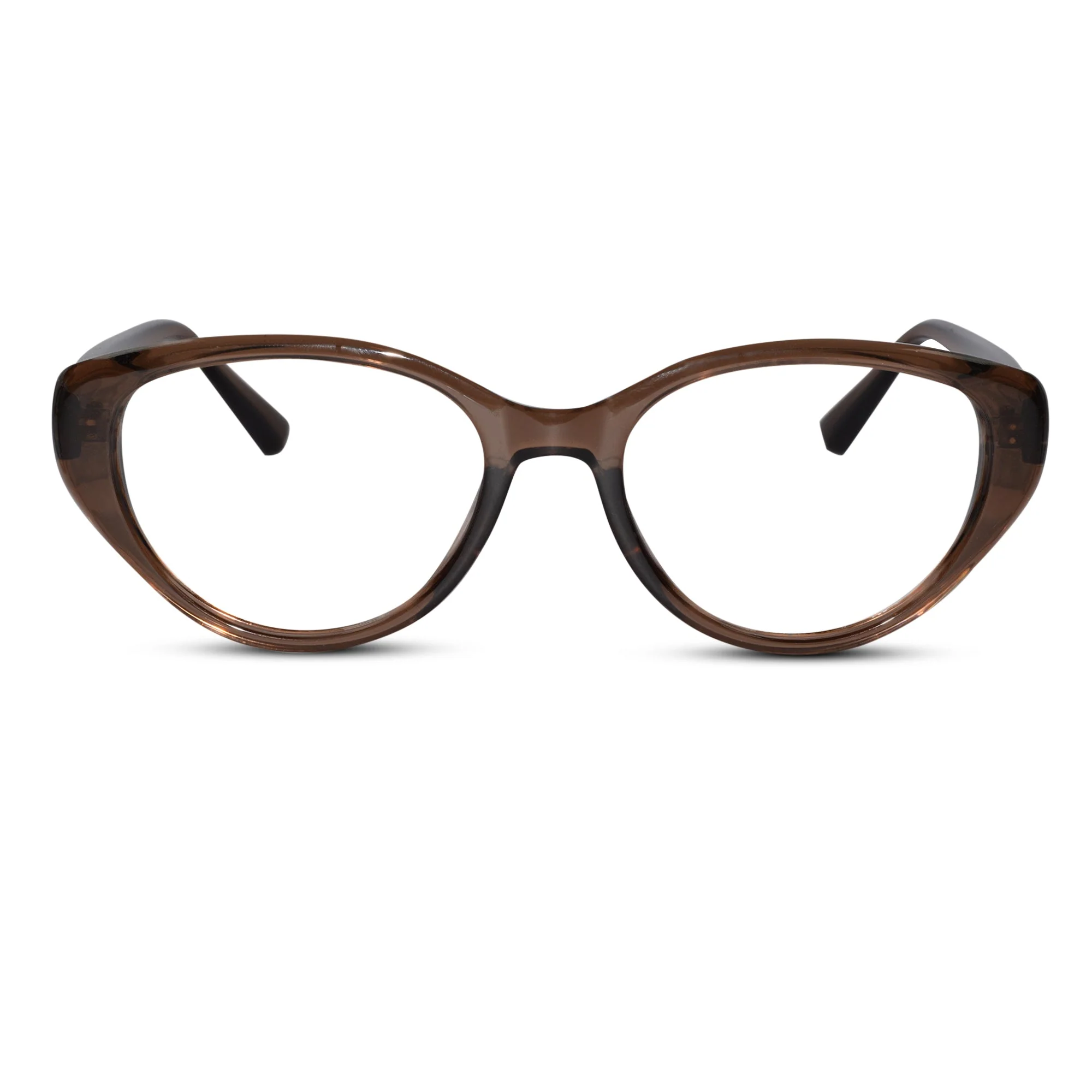 Brown Cateye Eyeglasses For Women & Computer Glasses - Image 2
