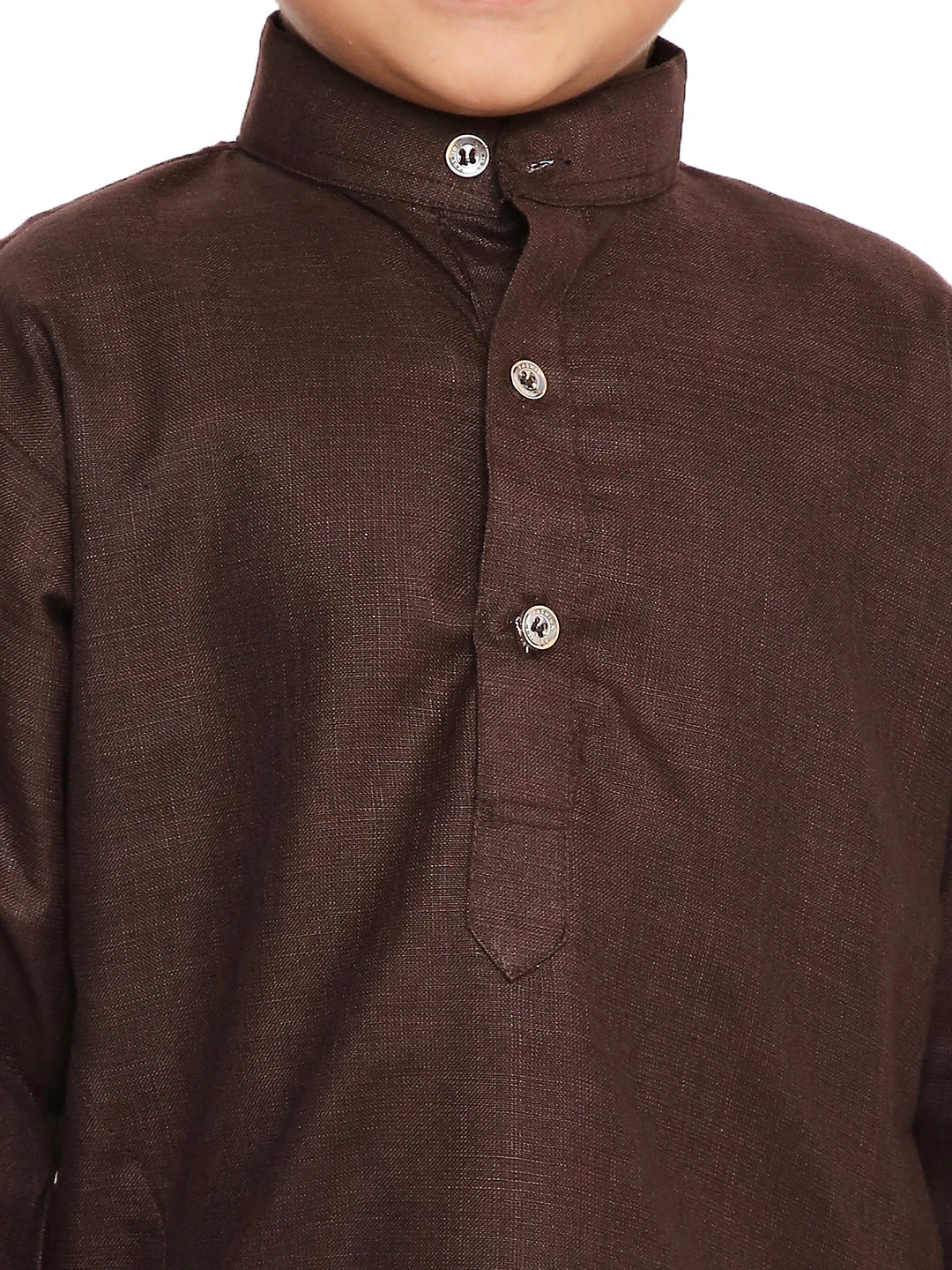 Brown Cotton Blend Kurta - Image 5