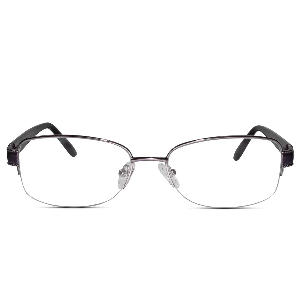Brown Designer Half Rim Cat eye Eyeglasses - Image 4