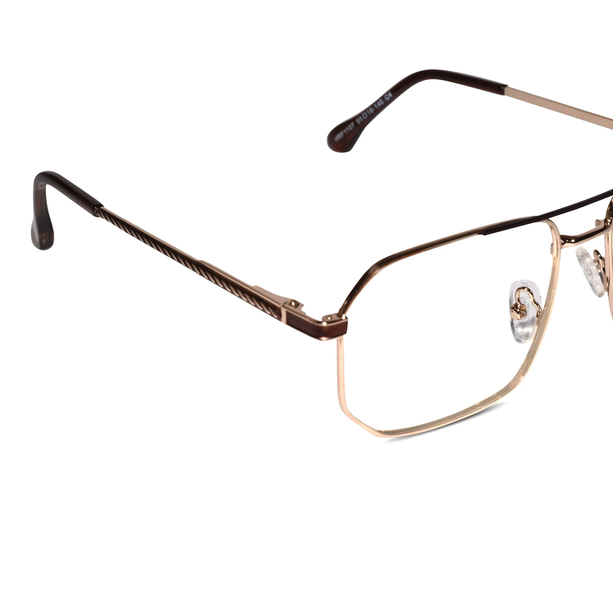 Brown Gold Eyeglasses & Computer Glasses For Men - Image 3