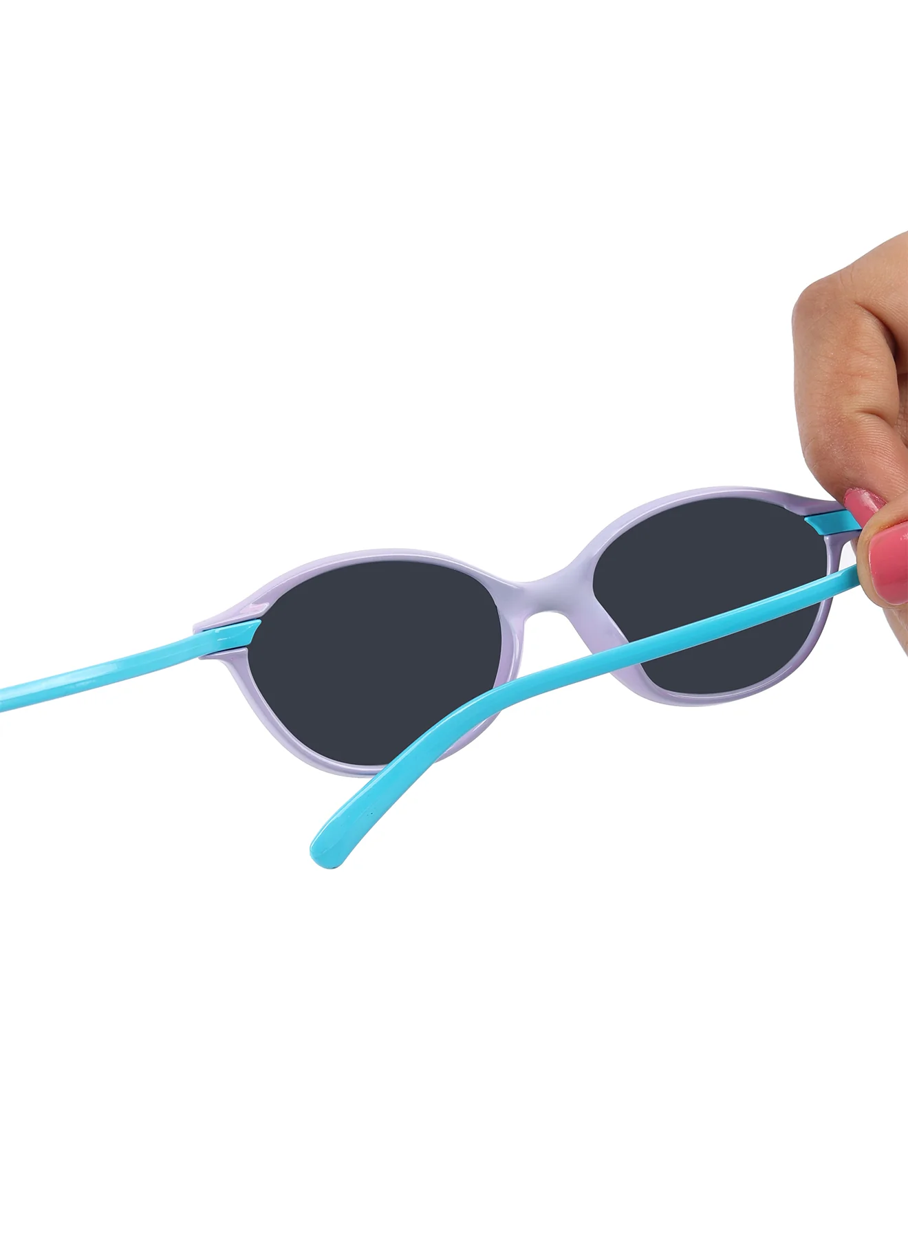 Bubblebeam Blue & Purple Kids Oval Sunglasses - Image 9