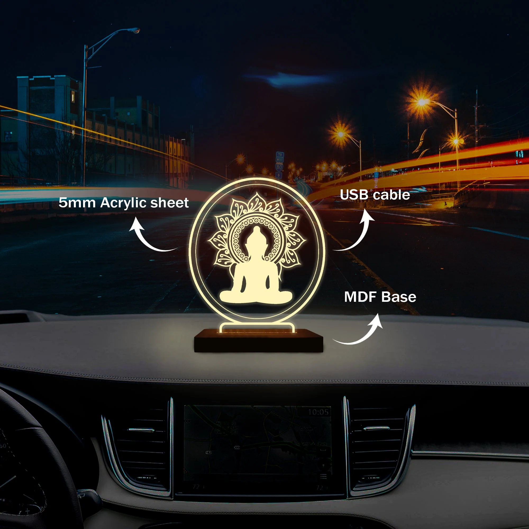 Buddha ji Car LED Light - Image 4