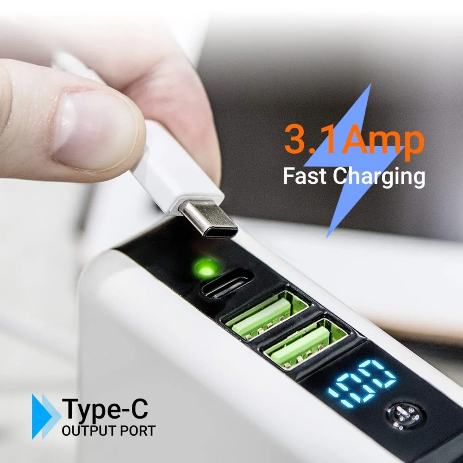 Buddy: 5-in-1 Wireless Charging Power Bank (5200mAh) with Fast Charging, PD 3.0, Qi Dock, LED Display & Built-In Wall Plug for iPhone, Android & More - Image 3