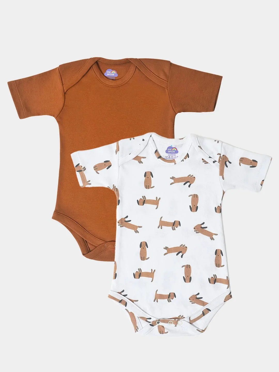 Buddy Kids Printed Baby Romper - Pack Of 2