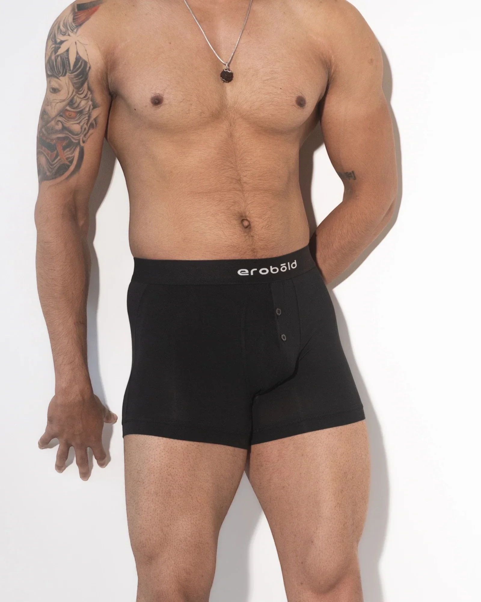 Button Trunk for Men / Black | Modal - Image 7