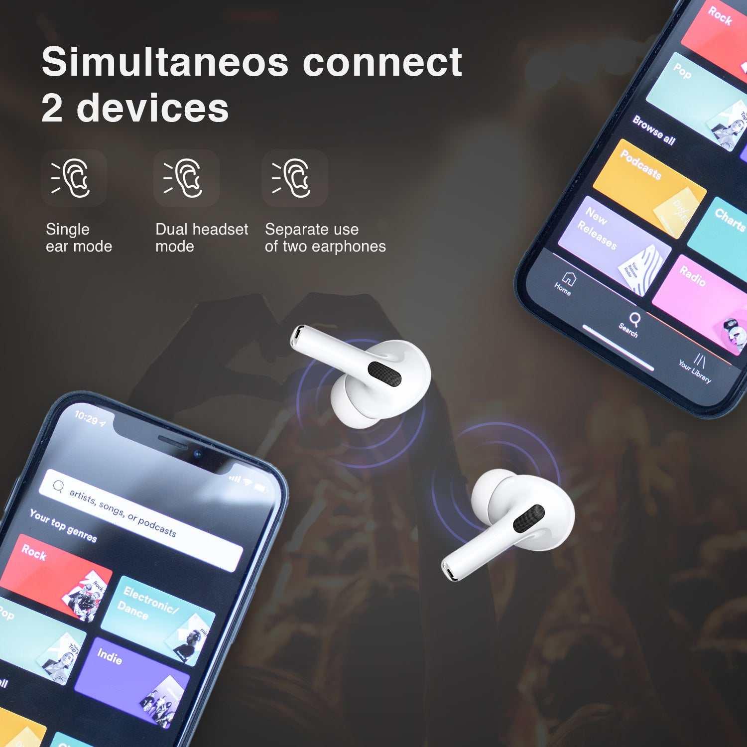 Buy TecPod Pro Bluetooth Earbuds | Deep Bass | Water Resistant - Image 6
