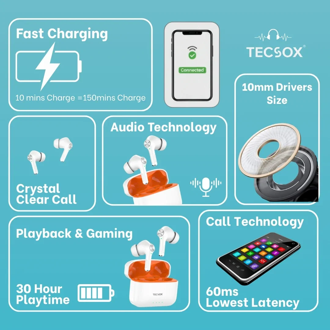 Buy TecSox Neo411 Wireless Earbud With Comfortable Fit - Image 21