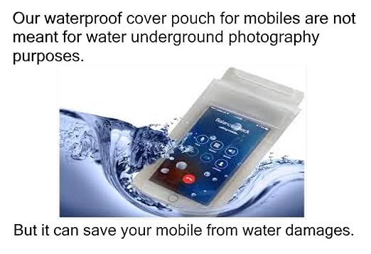 Buy TecSox Waterproof Sealed  PVC Transparent Rain Protection Mobile Cover Pouch - Image 5