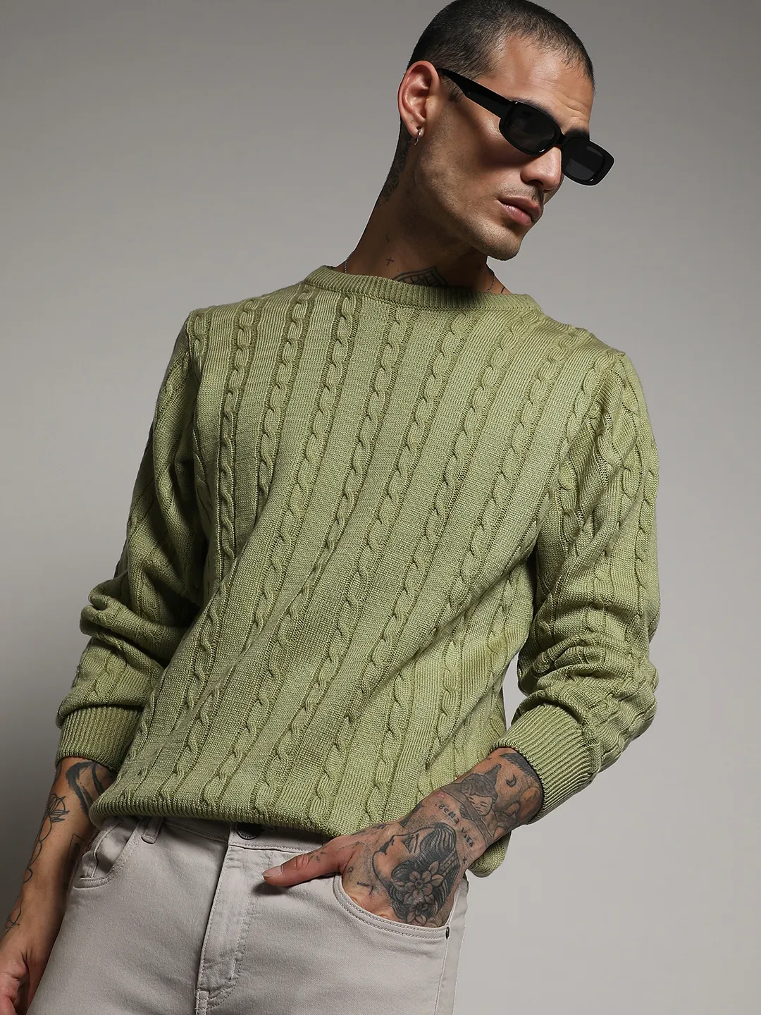 Cable Knit Sweater - Image 2