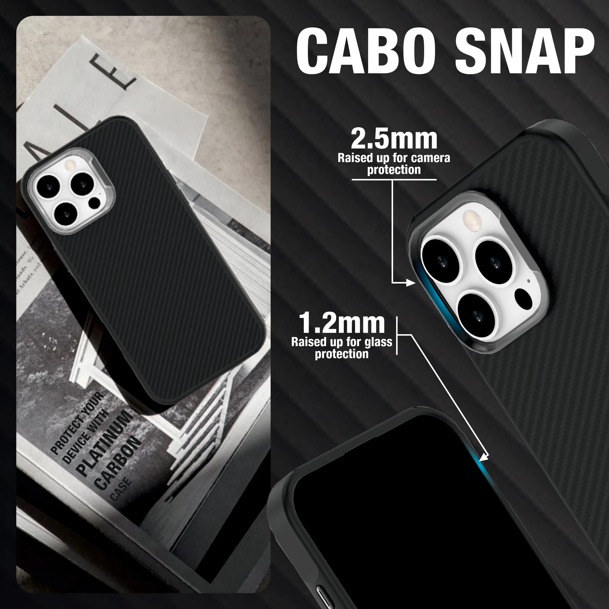 CABO Snap Tough Aramid Mag-Safe Compatible Case for iPhone 16 Series - Image 3