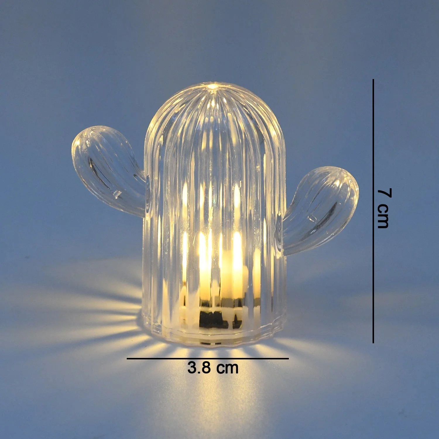CactiGlow: Cute Cactus LED Night Light Set of 4 Warm & Cozy Portable Lamps for Home Décor, Desk & Gifts - Image 5